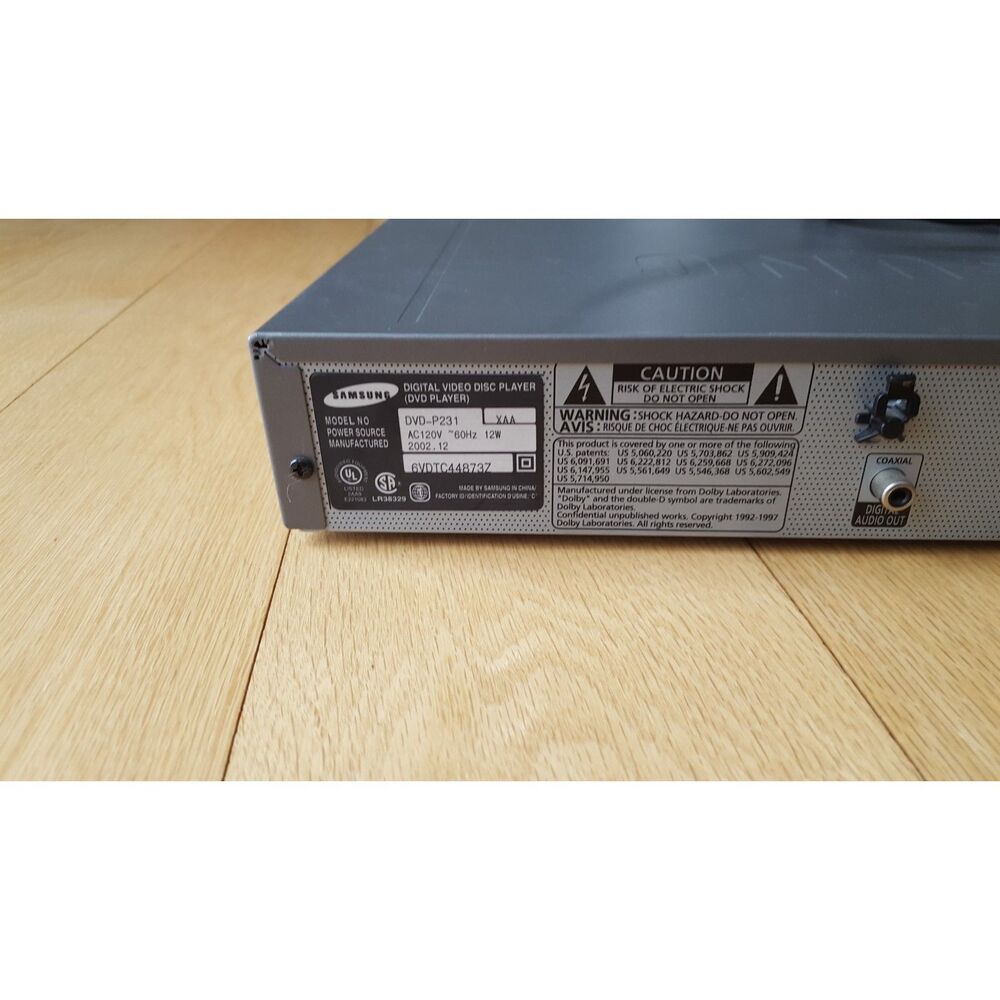 Samsung DVD, Progressive Scan Model DVD-P231 - Picture 5 of 11
